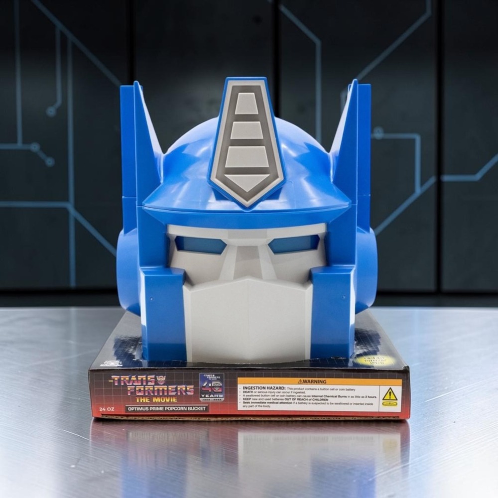 2026 Transformers the Movie G1 Optimus Prime Head Popcorn Bucket Light Eyes NEW